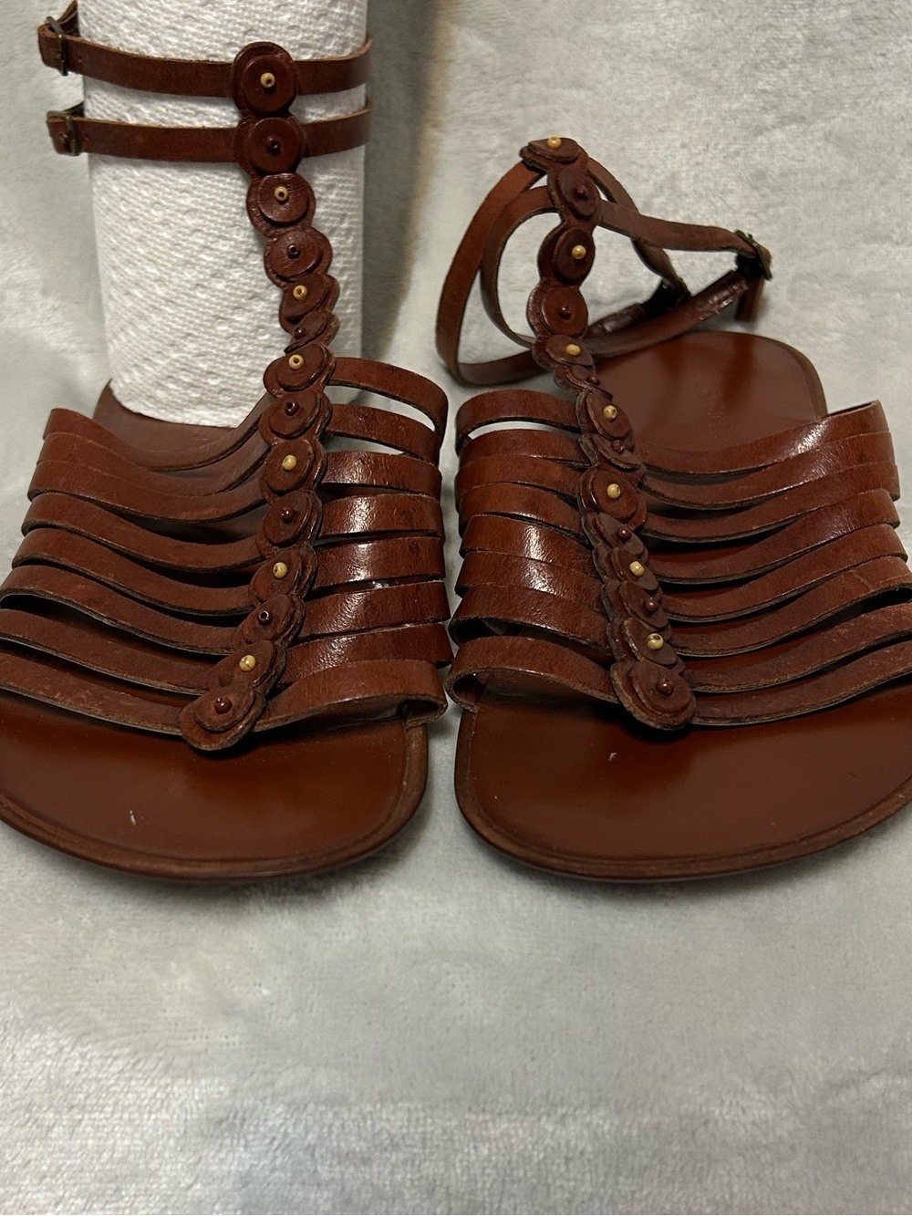 BCBGirls Brown Multi-Strap Gladiator Sandals